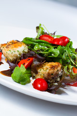 scallops and Rocket salad