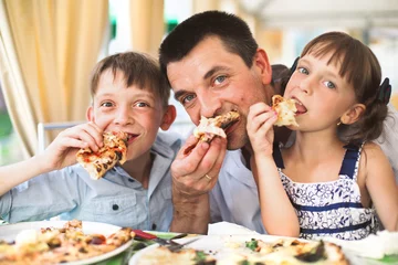 Photo sur Plexiglas Pizzeria notion de famille
