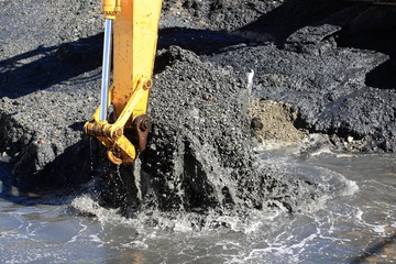 Ruspa nel fango melmoso