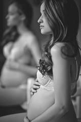 pregnant woman bw 