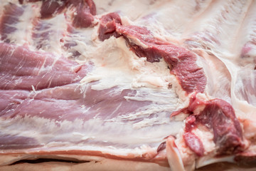 Large fatty piece of raw meat