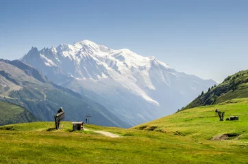 Vlies Fototapete Mont Blanc Balme-Mont-Blanc-Skigebiet