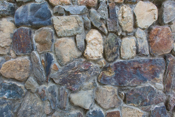 Russia, the Caucasus, North Ossetia. Detail of the stone walls o