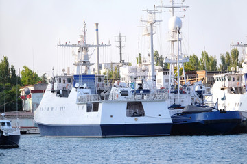 Naklejka premium The image of milittary ship