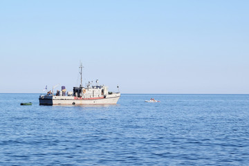 The image of milittary ship