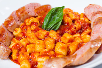 gnocchi with fresh Italian pork sausage