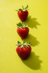 Three strawberries