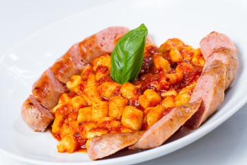 gnocchi with fresh Italian pork sausage