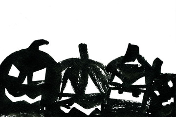 Fototapeta premium Black pumpkins