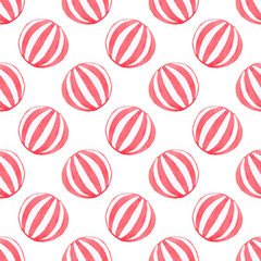 Seamless pattern with toy ball. Hand-drawn background. Vector