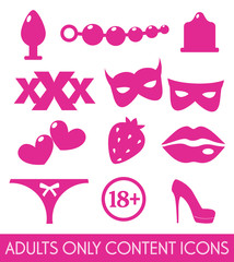 Vector Set of Sex Shop Icons