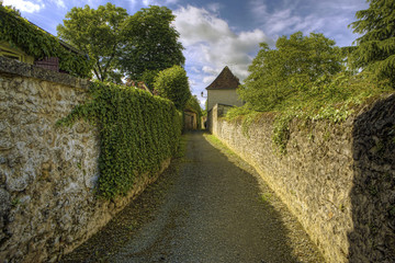 A country lane in Argenton, France