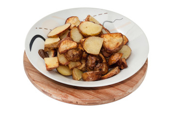 Freshly fryied young potatoes