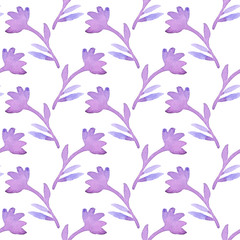 Fototapeta na wymiar Seamless pattern with flowers. Hand-drawn background. Vector