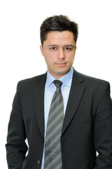 portrait of handsome businessman in suit