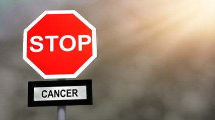 Stop cancer sign. Prevention concept.