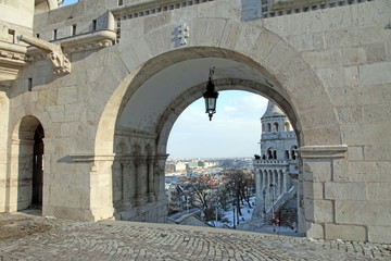 Fishermens bastion  at Buda Castle in Budapest, Hungary