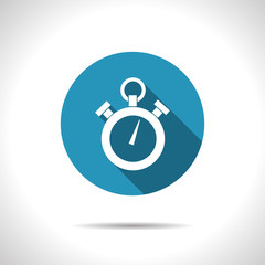 Vector color flat stopwatch icon 