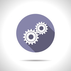 Vector cogwheel icon. Epsflat0 