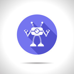 Vector flat color robot toy 