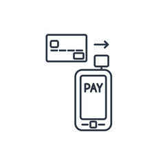 Mobile payment. Credit card reader on smartphone scanning a cred