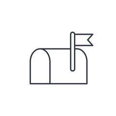 Mail box outline icon