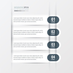 Rounded Modern infographics banner Set white color style.