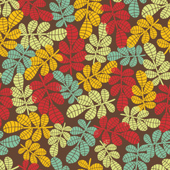 Seamless background with autumn leaves.