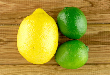Bright ripe lemon and limes