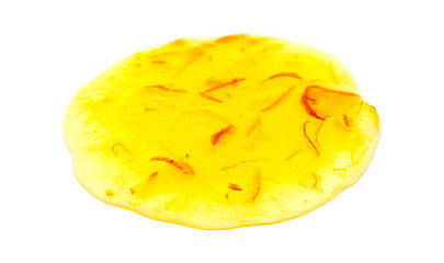 Orange marmalade preserve isolated on white