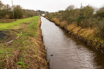 Dimsdale sewer, straight man made ditch.