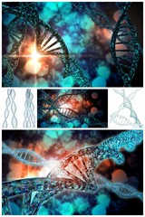 DNA Strand Collage
