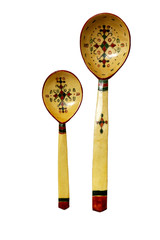 Painted wood spoon handmade