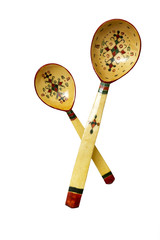 Painted wood spoon handmade