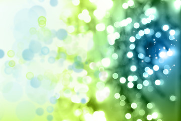 Blue and green blurred circles background