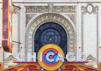 Papier Peint photo Lavable Chicago Le célèbre Chicago Theatre sur State Street