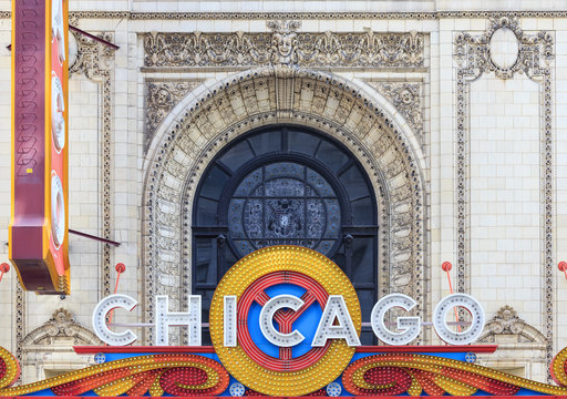 The famous Chicago Theater on State Street