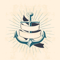 anchor with ribbon © blauananas