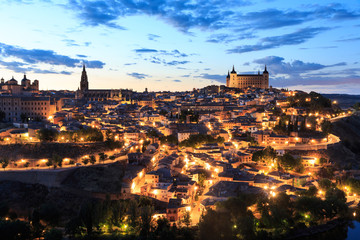The old spanish city Toledo, Spain. - obrazy, fototapety, plakaty