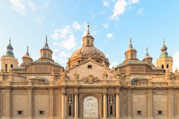 Fototapeta na wymiar Basilica Pillar in Zaragoza , Spain.