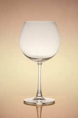 Empty wine glass isolated on white background