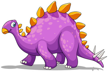Purple dinosaur with spikes tail