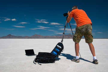 The Photographer, Bonneville salt flats speedway