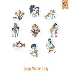 Happy Mothers Day Icons