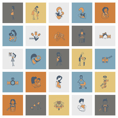 Happy Mothers Day Icons