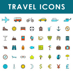 Fototapeta premium Travel and tourism icon set