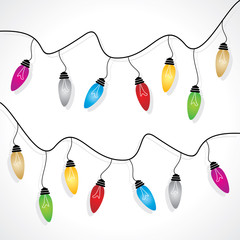 creative lights bulb row vector illustration 
