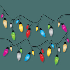 creative lights bulb row vector illustration 