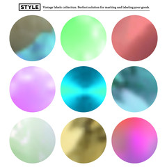 Set of colorful blurred round spots