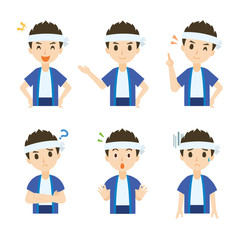 男性　市場　表情　ポーズ